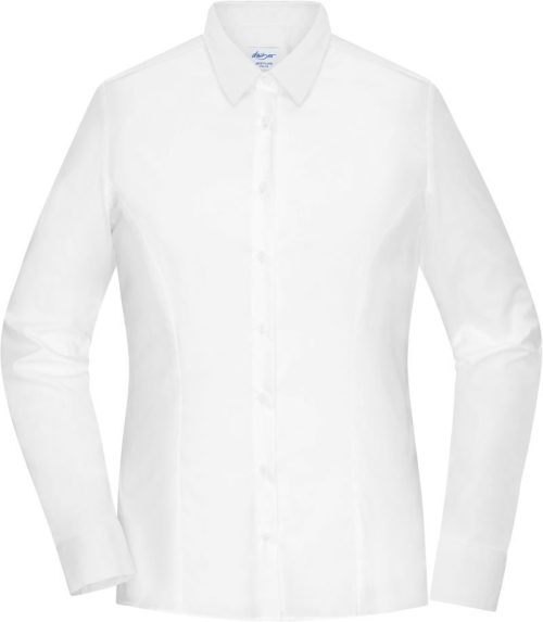 Popeline Slim Fit Bluse langarm JN 1371 – Daiber in White