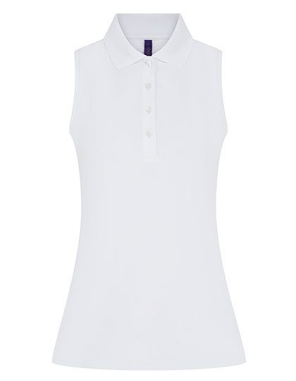 Ladies´ Sleeveless Coolplus® Polo Shirt – Henbury in White
