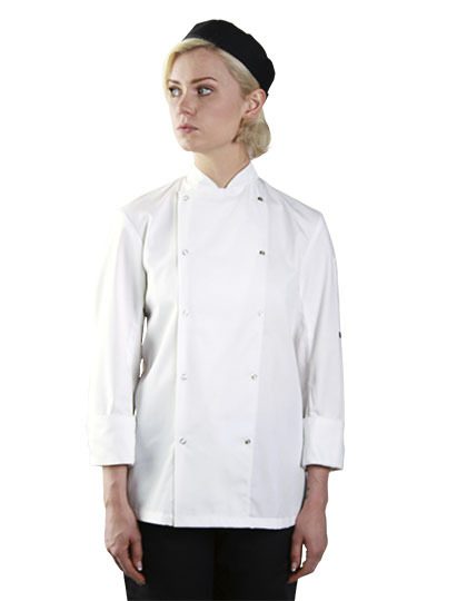 Long Sleeve Snap Stud Fastening Jacket – Dennys London in White