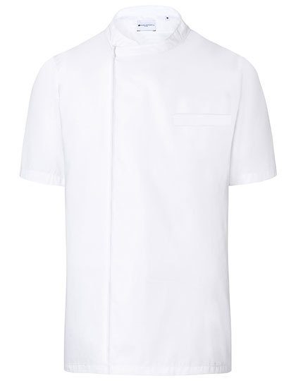 Kurzarm Überwurf-Kochhemd Basic – Karlowsky in White
