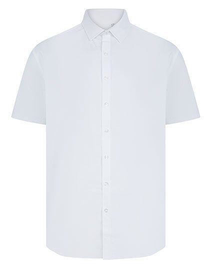 Men´s Short Sleeved ´Cotton Feel´ Coolplus® Shirt – Henbury in White