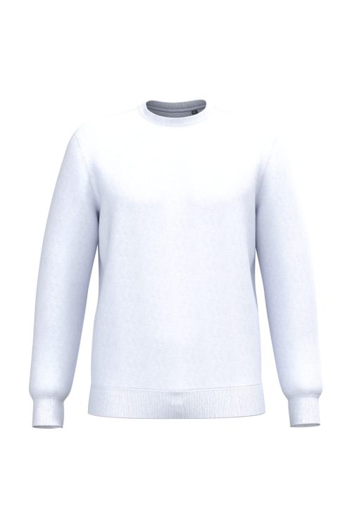 Recyceltes Unisex-Sweatshirt mit Rundhalsausschnitt K4040 – Kariban in White