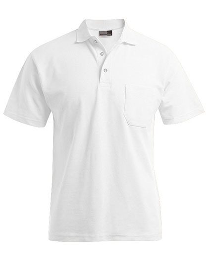 Men´s Heavy Polo Pocket – Promodoro in White