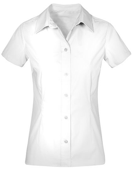 Women´s Poplin Shirt Short Sleeve – Promodoro in White