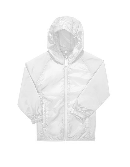 Kids #Reset Windbreaker – B&C BE INSPIRED in White