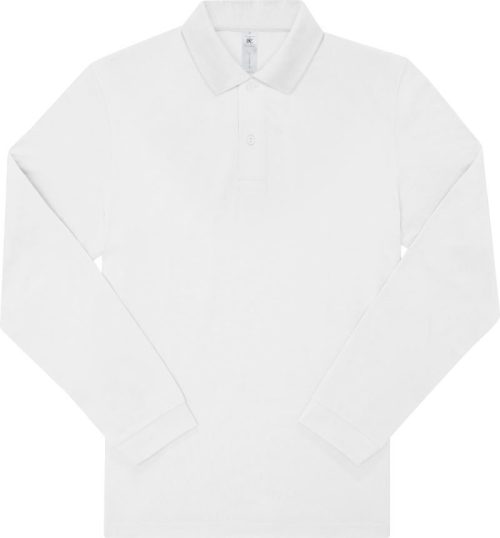 Schweres Piqué Polo langarm My Polo 210 LSL – B&C in White