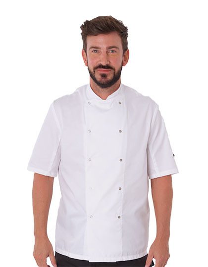 Short Sleeve Snap Stud Fastening Jacket – Dennys London in White