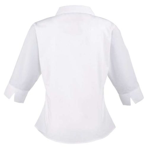 Women's Poplin 3/4 Sleeve Blouse – Premier in White