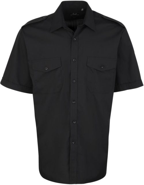 Men’s Short Sleeve Pilot Shirt – Premier in White