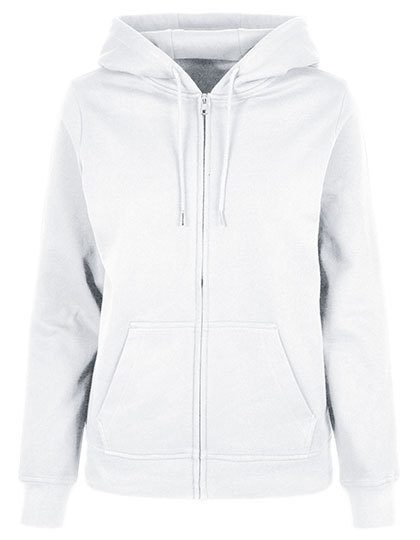 Ladies Basic Zip Hoody – Build Your Brand Basic in White