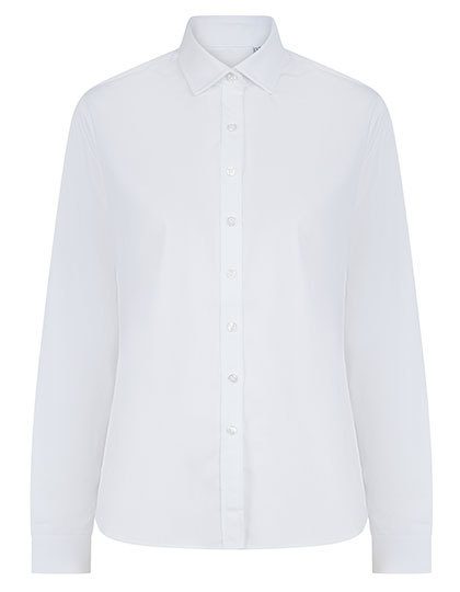 Ladies´ Long Sleeved ´Cotton Feel´ Coolplus® Shirt – Henbury in White