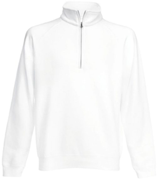 Premium Zip Neck Sweatshirt (62-032-0) 62-032-0 – Fruit of the Loom in White