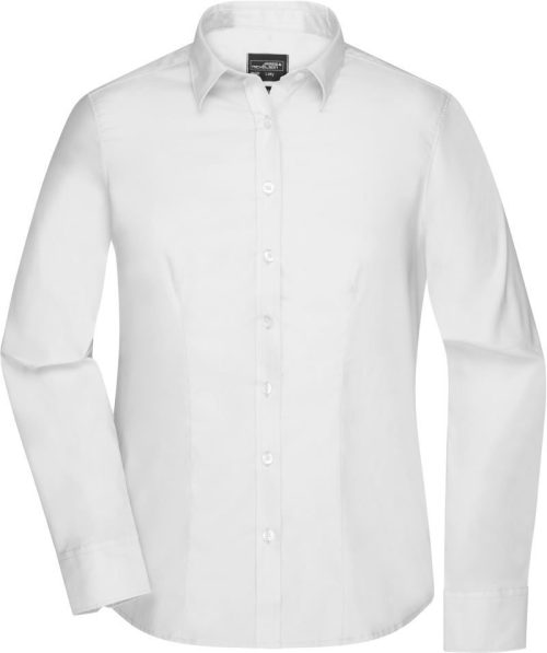 Micro-Twill Bluse langarm JN 681 – Daiber in White