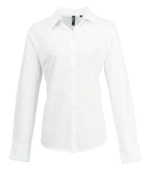 Women's Long Sleeve Signature Oxford Blouse – Premier in White