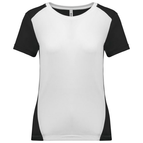 Zweifarbiges Damen-Sport-T-Shirt PA4015 – Proact in White / Black