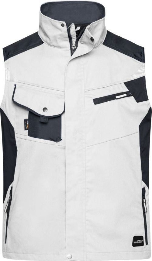 Workwear Gilet - Strong JN 822 – Daiber in White/Carbon