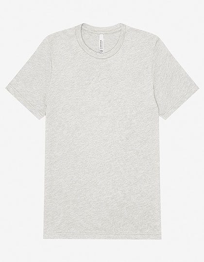 Unisex Triblend Crew Neck T-Shirt – Bella+Canvas in White Fleck Triblend (Heather)