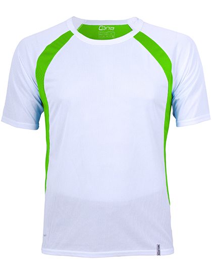 Pace Tech Tee – CONA SPORTS in White/Lime