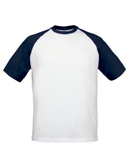 T-Shirt Base-Ball – B&C BE INSPIRED in White/Navy