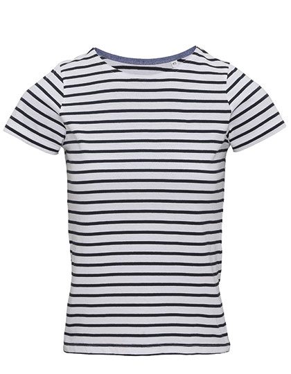 Women´s Marinière Coastal Short Sleeve Tee – Asquith & Fox in White-Navy