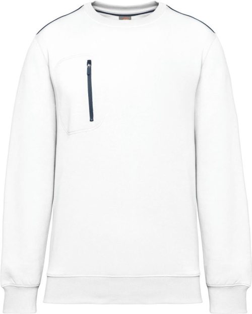 Workwear Sweater "Day-to-Day" WK 403 – WK in White/Navy