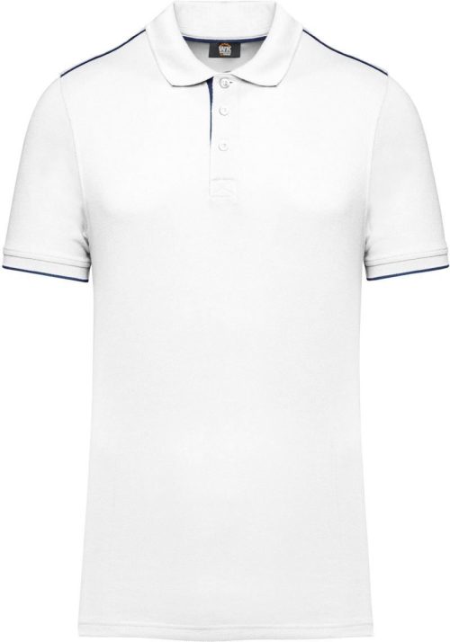 Herren Workwear Piqué Polo "Day-to-Day" WK 270 – WK in White/Navy