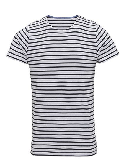 Men´s Marinière Coastal Short Sleeve Tee – Asquith & Fox in White-Navy