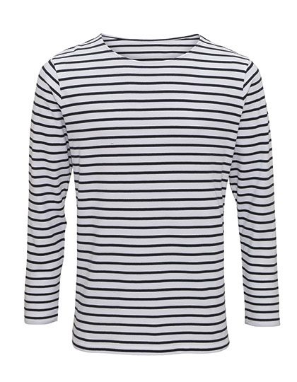 Men´s Marinière Coastal Long Sleeve Tee – Asquith & Fox in White-Navy
