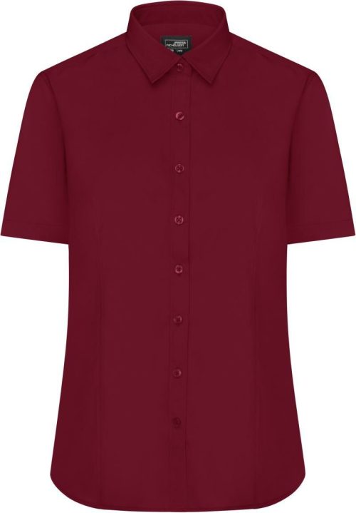 Popeline Bluse kurzarm JN 679 – Daiber in Wine