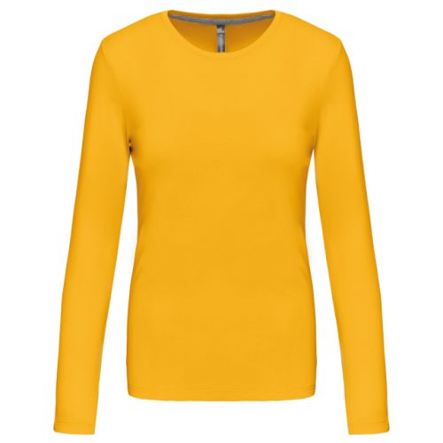 Ladies' Long-Sleeved Crew Neck T-Shirt – Kariban in Yellow
