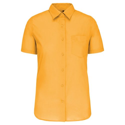 Popeline Bluse "Judith" kurzarm K 548 – Kariban in Yellow