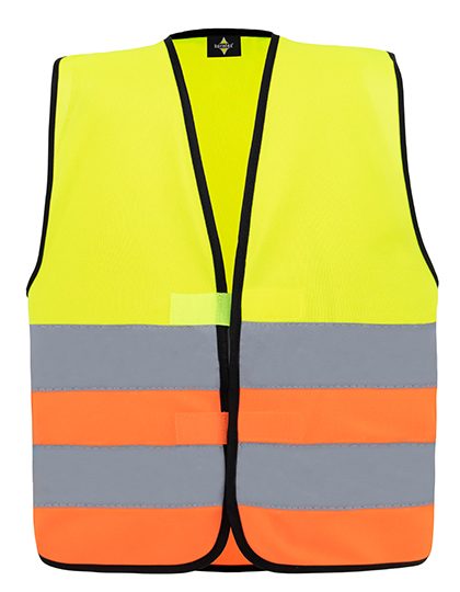 Kids´ Hi-Vis Functional Safety Vest Aarhus – Korntex in Yellow/Orange