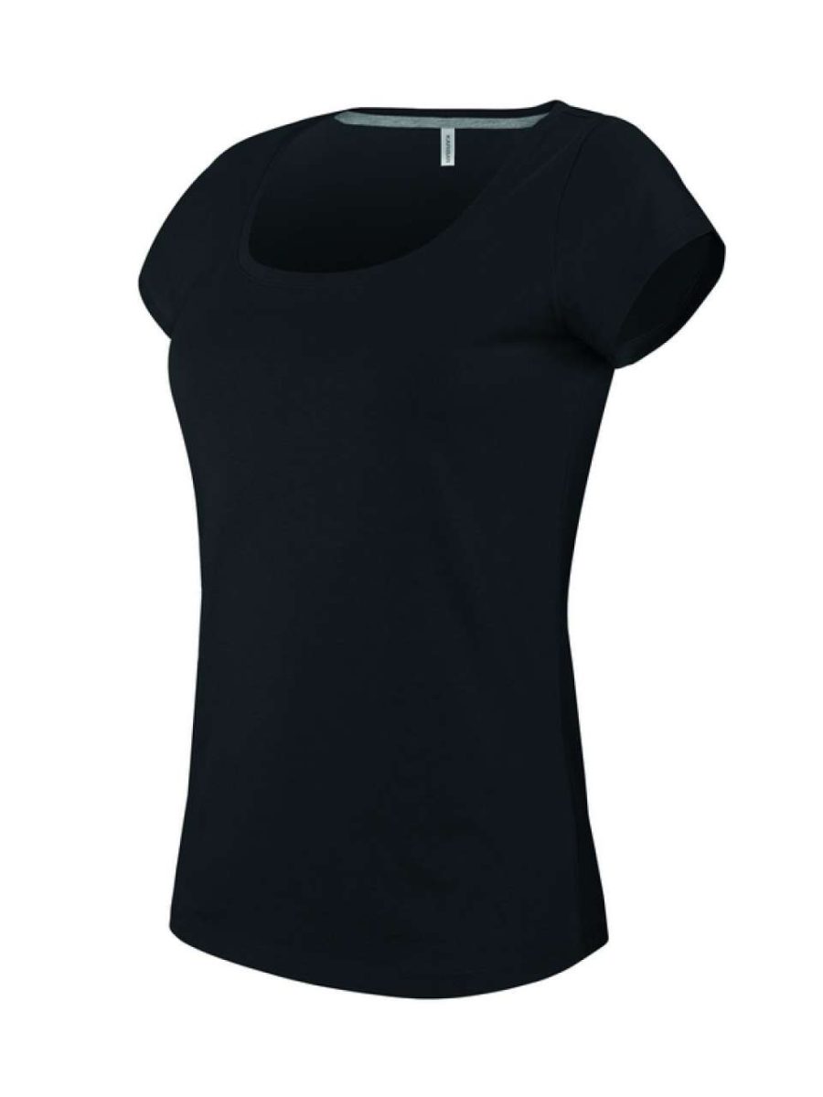 Ladies’ Boat Neck Short-Sleeved T-Shirt