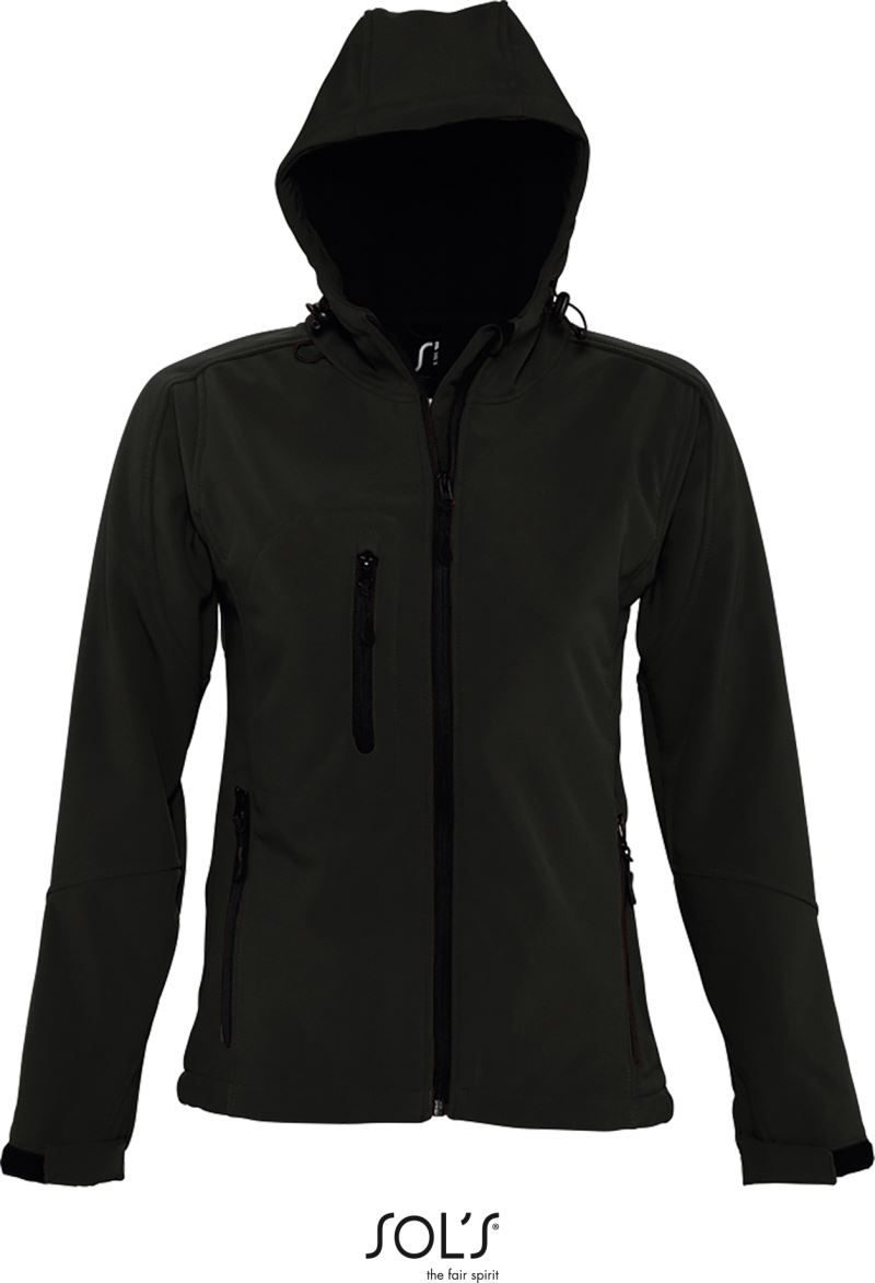 Damen Kapuzen 3-Lagen Softshell Jacke Replay Women