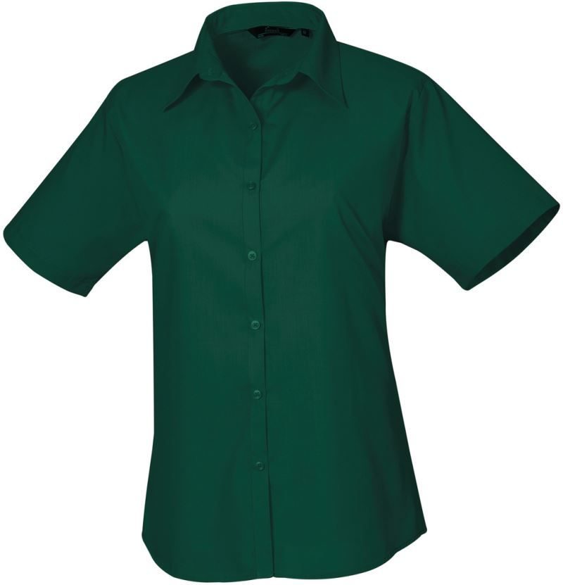 Women's Short Sleeve Poplin Blouse